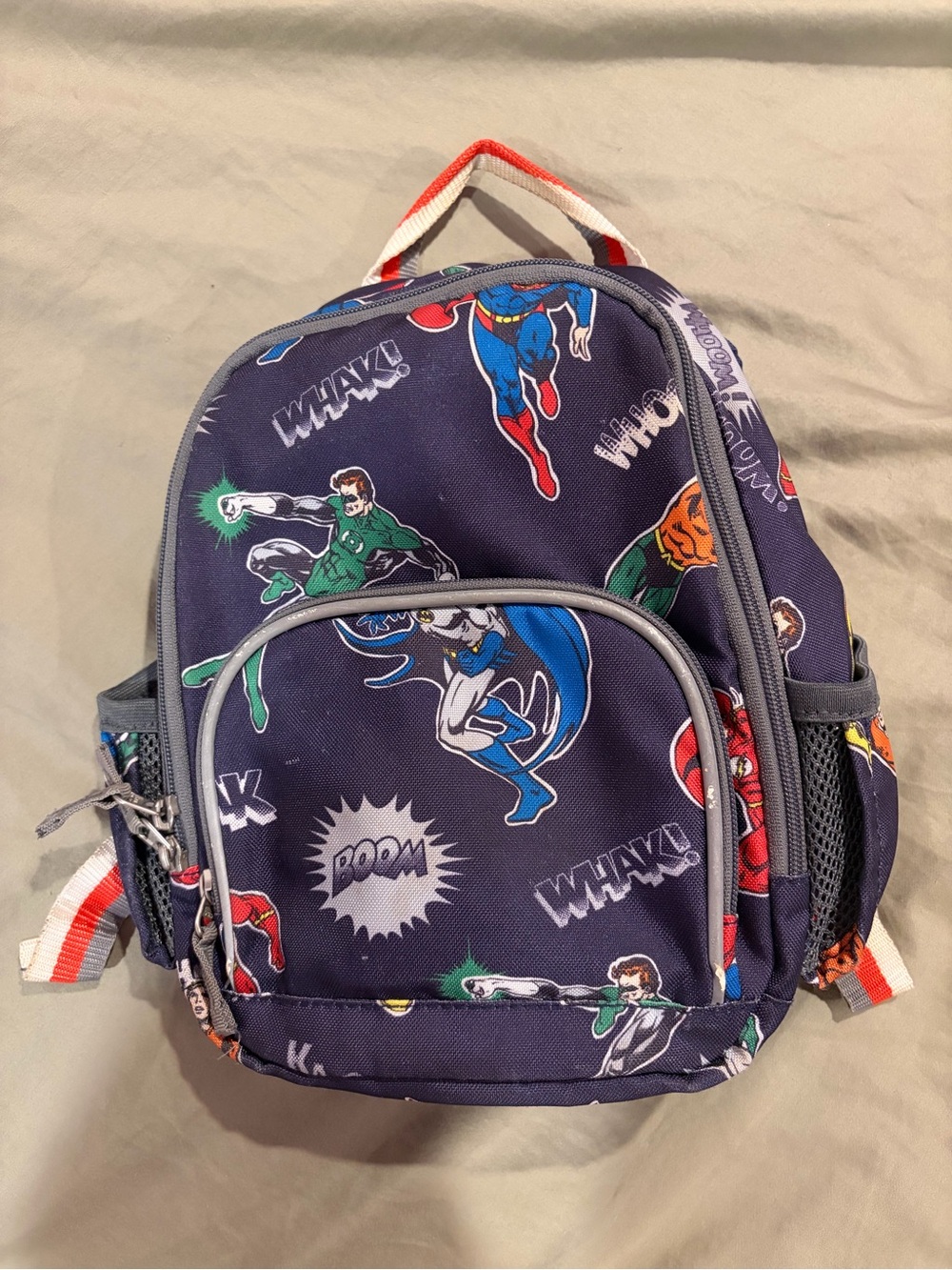 Pottery Barn Kids Navy Blue DC Superhero Print Backpack
